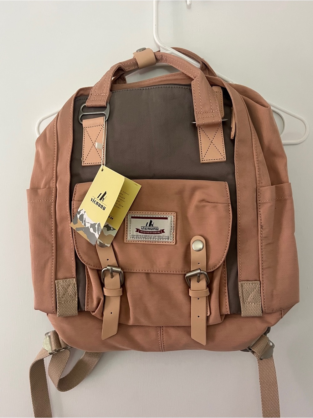 Casual Pink Canvas Backpack